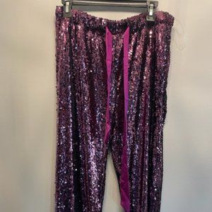 NWOT Listicle Purple Sequin Pants - women's large
